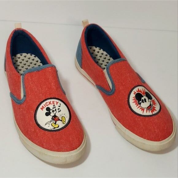 Disney Mickey Mouse Canvas Loafers, Disney Junk Food Collaboration, Size 5 - Picture 2 of 11